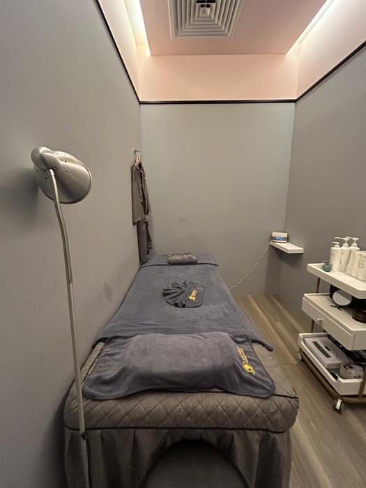 Private treatment room with fresh linen