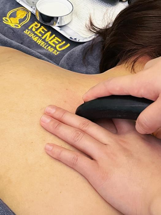 Back Bojin using a hand-held Bojin tool