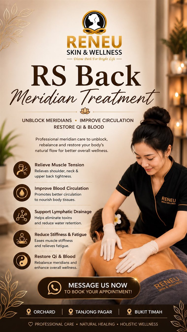 RENEU therapist performing the RS Back Meridian Treatment